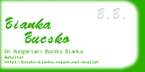 bianka bucsko business card